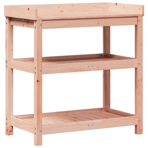 vidaXL Pflanztisch, Gärtnertisch mit Ablagen, Blumentisch für Garten Balkon Terrasse, Gartentisch Arbeitstisch, 82,5x45x86,5cm Massivholz Douglasie