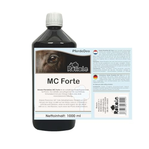 Rokale MC Forte 1 ltr. - Wirksame Fellpflege für Pferde, Schutz am Kopf und Genitalbereich