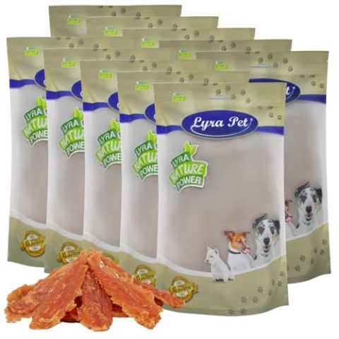 Lyra Pet® 10 kg Hühnerbrust Soft | Kausnack vom Huhn | Leckerli für alle Hunde | Proteinreicher Kaugenuss | Idealer Belohnungs- und Trainingssnack | Hundefutter im wiederverschließbaren Beutel
