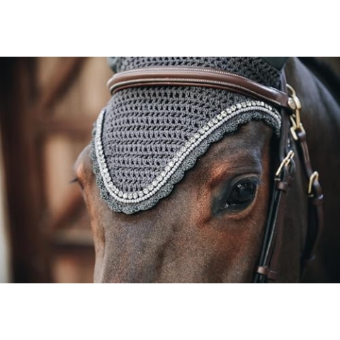 Kentucky Horsewear Stone & Pearl Long Fliegenohren, Größe:WB, Farbe Kentucky Horsewear:grau