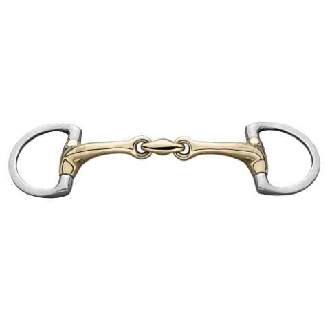 Sprenger Dynamic RS Pony/Island Olivenkopfgebiss mit D-förmigem Ring 14 mm doppelt gebrochen - Sensogan, 105 mm Weite