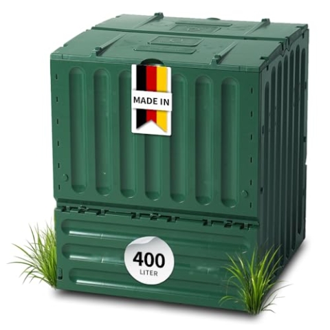 GARANTIA ECO-King Komposter 400 Liter grün - Komposter Garten, Schnellkomposter, Abfall & Recycling, Biomüll, Komposteimer, Garten Zubehör, Kompost, Schnellkomposter Garten, Compost Bin