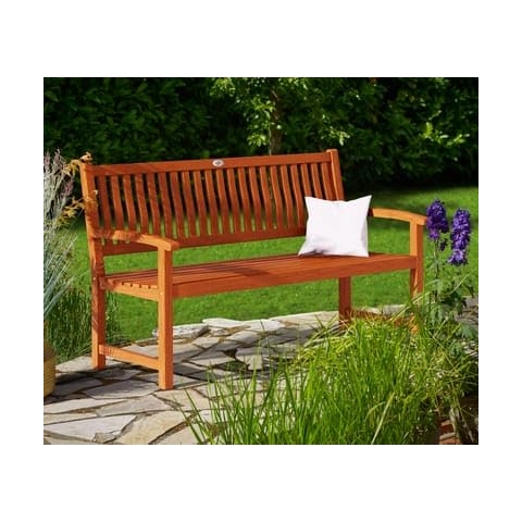 Casaria® Gartenbank 3-Sitzer Wetterfest Eukalyptus Holz 480kg Belastbarkeit Armlehne Rückenlehne 152x55cm FSC®-Zertifiziert Garten Balkon Bank 3 Personen Sitzbank