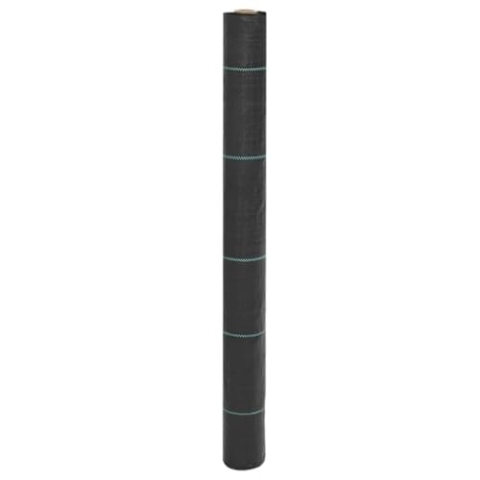 vidaXL Unkrautvlies, Gartenvlies gegen Unkraut, Unkrautfolie Wasserdurchlässig UV-stabilisiert, Unkrautflies Mulchfolie Bodengewebe, Schwarz 1x150m PP