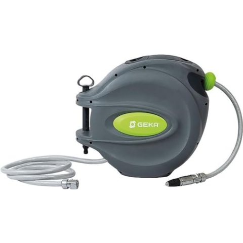 GEKA Schlauchbox K25 (Automatisches Aufrollen und Abrollen, robuste Wandhalterung, mit Nachtropfstopp) 42.8720.9