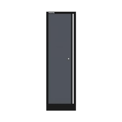 FEISTOS Werkstatteinrichtung Apollo Solo 1 | Flügeltür Hochschrank aus Stahl | Grau/Schwarz | 46x60x200 cm | Modular & abschließbar