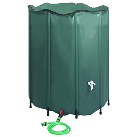 vidaXL Regenwassertank Faltbar mit Hahn Regentonne Wassertank Regenwasserfass Regenspeicher Regentank Regenfass Zisterne Tank 1000L