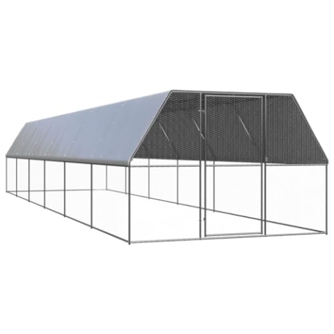 vidaXL Outdoor Hühnerkäfig Verzinkter Stahl Hühnerstall Käfig mehrere Auswahl