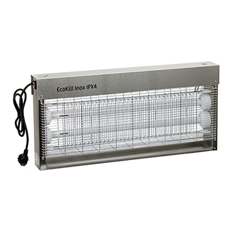 Kerbl 299936 Elektrische Fliegenvernichter Ecokill, Inox IP X 4, 2 x 20 W, 1 Stück (1er Pack)
