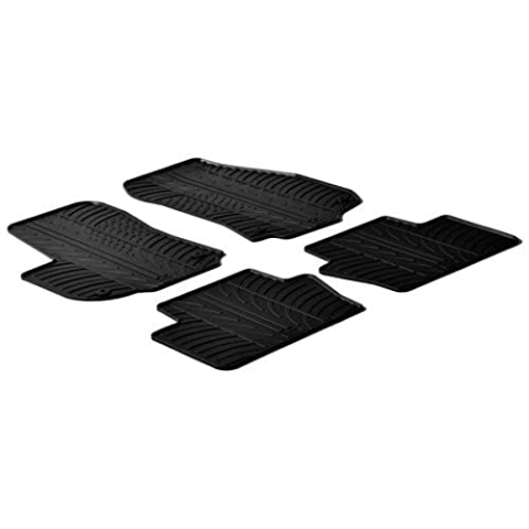 Satz Gummimatten kompatibel mit Opel Zafira B 2005-2011 (T Profil 4-teilig + Montage-clips)