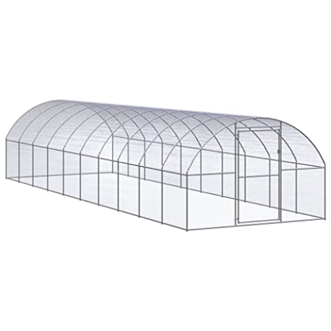 vidaXL Outdoor Hühnerstall 3x10x2m Verzinkter Stahl Hühnerhaus Geflügelstall