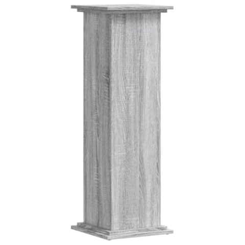 vidaXL Pflanzenständer, Blumenständer Hohle Konstruktion, Dekosäule Podest für Pflanzen Dekoartikel, Blumenhocker Blumensäule, Grau Sonoma Holzwerkstoff