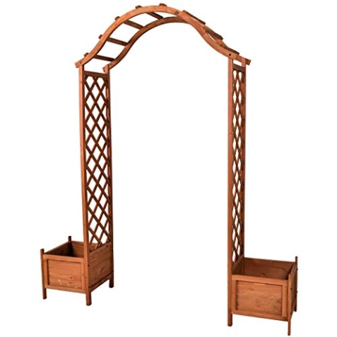 Nexos Holzeingang Torbogen Rosenbogen Rankhilfe Spalier Pergola Topfstellplätze Holz