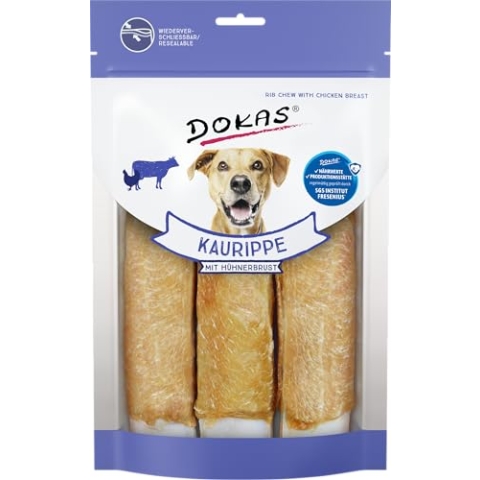 Dokas Dog Kaurippe mit Hühnerbrust für Hunde - 10 x 210 g