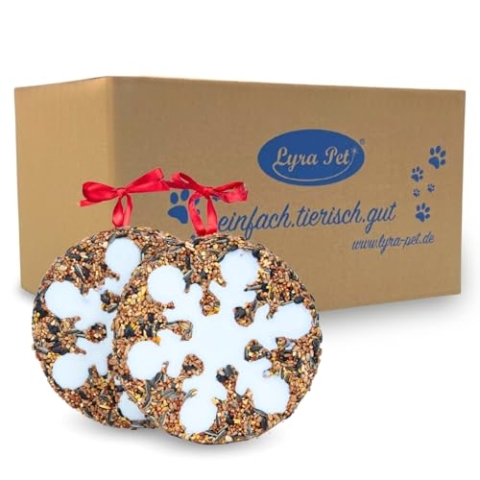Lyra Pet® | 3 x 8 STK. Vogelkuchen je ca. 350 g | Proteinreiches Vogelfutter zum Aufhängen | Nährstoffreich & Dekorativ | Energiespender für Wildvögel für das Ganze Jahr | Ideal für Balkon & Terrasse