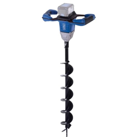 Scheppach Akku-Erdbohrer BC-EB100-X Brushless | Bohrerdrehzahl 125 U/Min | Bohrer Ø100 mm | Bohrerlänge 800 mm | 3 verschieden Betriebsmodi | 20-V-IXES-Serie