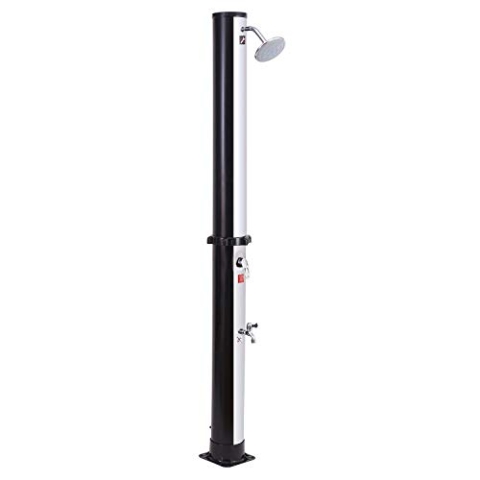 Happy Garden Solar-Außendusche FIDGI schwarz und Silber 35L.