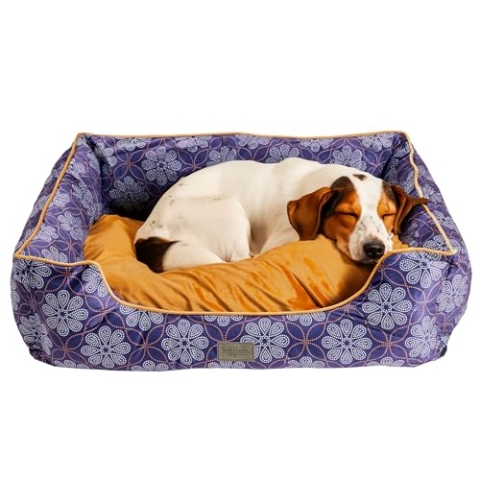 bo&flash Kuscheliges Hundebett Austin 'Matthias' - L - Hundesofa für Kleine & Große Hunde - Design Waschbar - Gelenkschonend Mit Anti-Rutsch-Beschichtung
