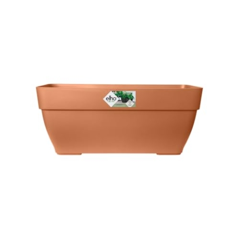 elho Vibia Campana Trough 80 - Übertopf für Außen - Ø 76.5 x H 33.3 cm - Braun/Terra