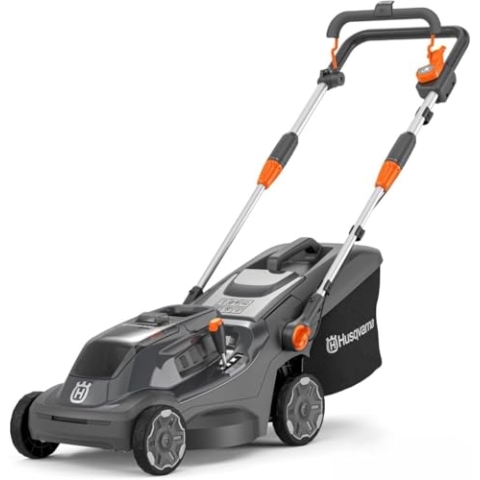 Husqvarna Akku Rasenmäher Aspire LC34-P4A (ohne Akku) für 500 m² Rasenfläche, Elektro Rasenmäher (30 l Fangkorb, 34 cm Schnittbreite, kompakt und faltbar)