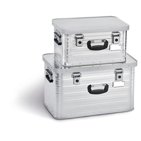 Enders® Alubox TORONTO 29 L + 63 L - Aluminiumbox mit 1 mm Wandstärke, extra stabil - spritzwasser- und staubdicht, stapelbar - Alukiste einsetzbar als Transportbox, Lagerbox, Werkzeugkiste
