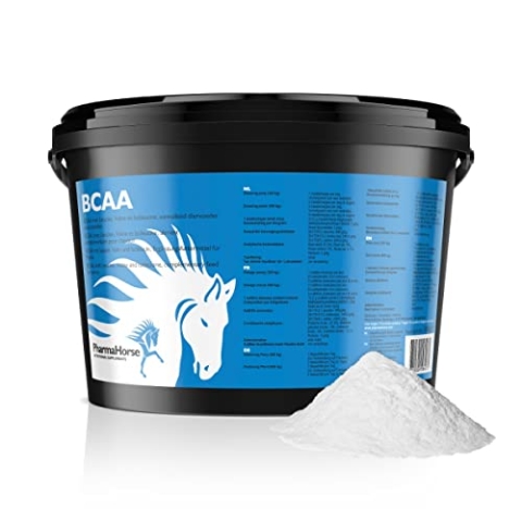 PharmaHorse BCAA | Mit drei essentiele verzweigtkettige Aminosäuren | Hochdosiert | Ohne Zuckerzusatz | 100% Dopingfrei | 1000 Gramm