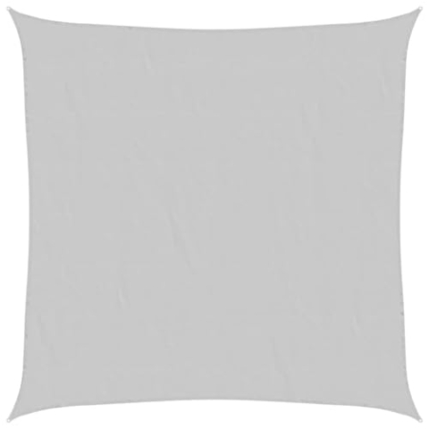 vidaXL Sonnensegel, Sonnenschutz UV Schutz für Balkon Garten Terrasse, Sonnendach Wasserfest, Windschutz Wetterschutz, Hellgrau 4,5x4,5m 100% Polyester Oxford