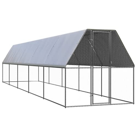 vidaXL Outdoor Hühnerkäfig Verzinkter Stahl Hühnerstall Käfig mehrere Auswahl