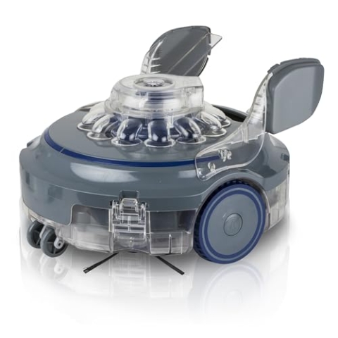 Gre RBR120 – Wet Runner Xpert kabelloser Roboter für Pools bis zu 60 m² mit ebenem Boden. Elektrischer Poolsauger mit 120 Minuten Laufzeit