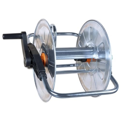 vidaXL Schlauchtrommel, Schlauchaufroller Übersichtlich Wandmontage, Wasserschlauchtrommel für 50m 1/2" 35m 3/4" Schlauch, Schlauchbox, Stahl