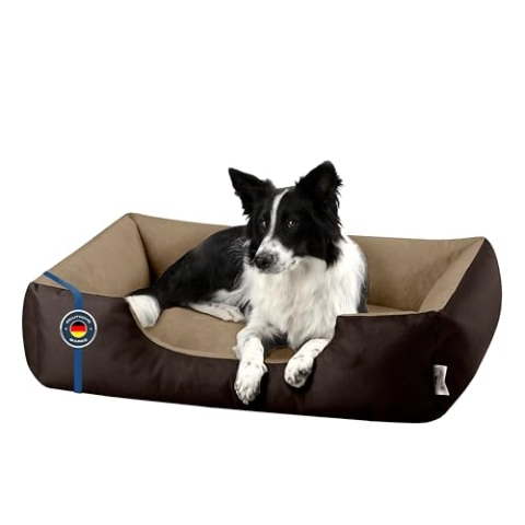 BedDog Hundebett XL - Hundekissen - Hundekorb - Hundecouch - Hundesofa - Bezug abziehbar, Waschbar, für Mittel-Große Hunde