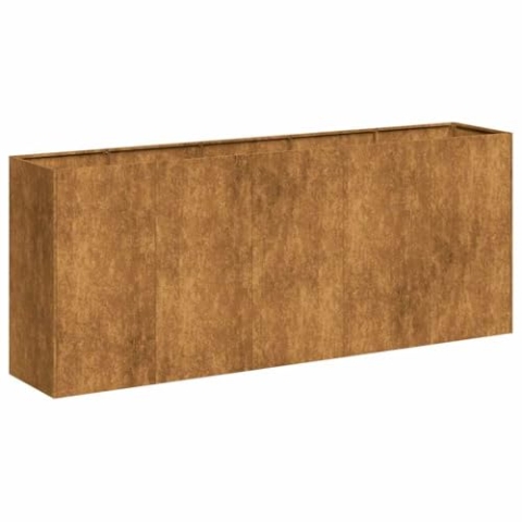 vidaXL Pflanzkübel Rostig 200x40x80 cm Wetterfester Stahl, Pflanzschale, Garten-Garten-Pflanzkübel, Outdoor-Pflanzgefäß, Hochbeet, Pflanzgefäß