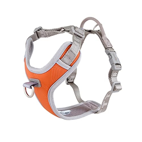 Hurtta Venture No-Pull Geschirr für große Hunde, reflektierend, verstellbar, wasserdicht, Buckthorn Orange 80-100 cm
