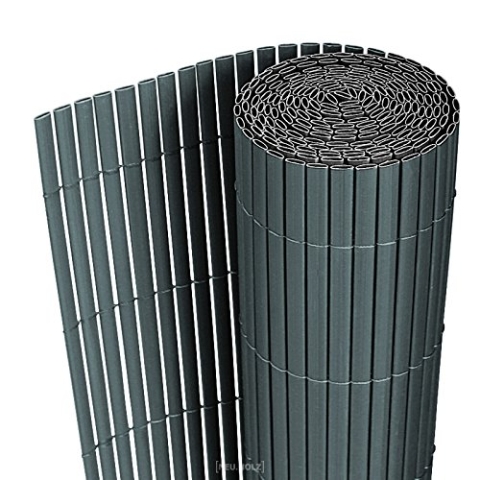 [neu.haus] Balkonsichtschutz Hidden PVC Sichtschutzmatte 150 x 300 cm Terrasse wetterfest UV-beständig Sichtschutzzaun Windschutz Grau