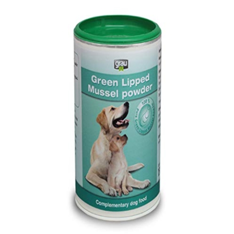 GRAU - das Original - 100 % reines Grünlippmuschelpulver, zur Unterstützung der Gelenke, 1er Pack (1 x 500 g), Ergänzungsfuttermittel für Hunde & Katzen