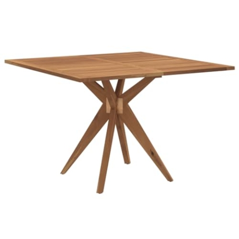 vidaXL Gartentisch, Balkontisch mit Kreuzgestell, Beistelltisch für Garten Terrasse Balkon, Couchtisch Terrassentisch, Quadratisch Massivholz Akazie