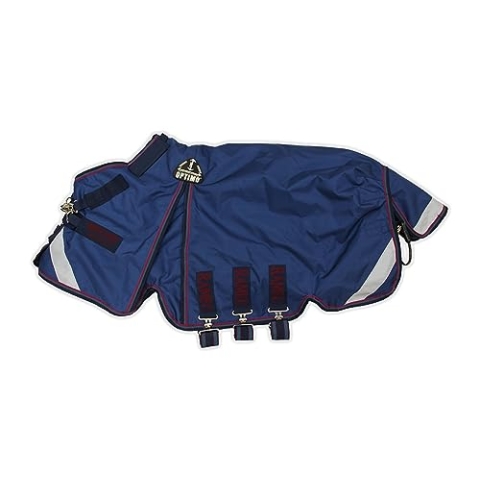 Horseware Rambo Optimo Weidedecke ohne Füllung (Ohne Halsteil) Navy/Burgundy (145)