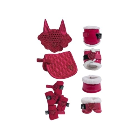 HKM Cuddle Pony Reitset Rot Einheitsgröße