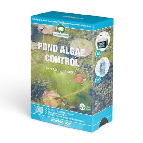 vdvelde.com - Anti Algen Teich Paket - M - 1.000-10.000 L - Für 1.000 bis 10.000 Liter - Bekämpft Algen - 100% ökologisch: Sicher für Mensch, Pflanze & Tier