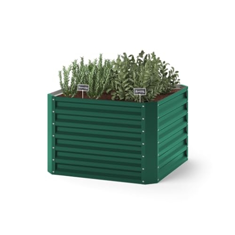 ok-Living Hochbeet Kräuterbeet Gemüsebeet rechteckig 90x90x60cm (LxBxH) grün Pflanzkasten Frühbeet Aufzucht Beet Garten