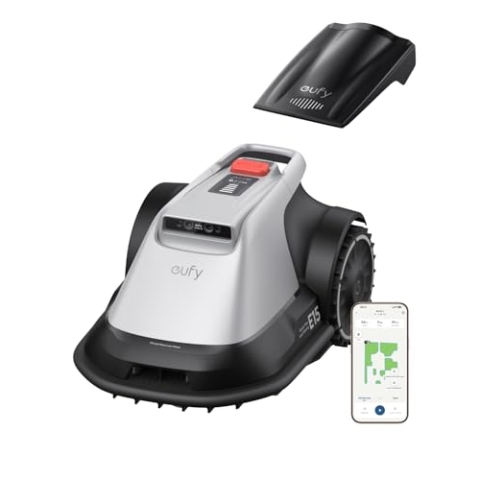 eufy E15 Mähroboter ohne Begrenzungskabel, Keine Signalausfälle, Kein RTK, TrueVision Technologie, Smart-Navigation, Garten bis 800m², Präzisionsrandschnitt, Hindernisvermeidung, App-Steuerung