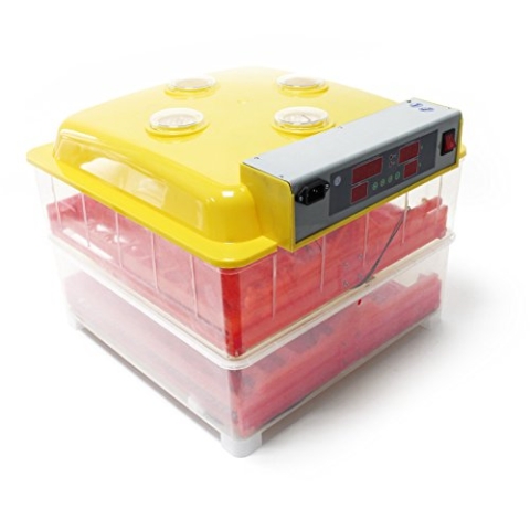 Wiltec Automatische Brutmaschine für 72 Eier, Inkubator mit vollautomatischem Wendesystem, Brutautomat mit Temperatursteuerung und Feuchtigskeitsregulierung, Brutkasten zum Eier ausbrüten