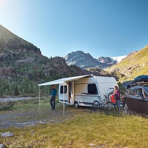 Thule Omnistor 6300 - Markise, Weiß, 4.00 x 2.50 m, Modern, Manuell, 4 m Auszug, 30.5 kg, Dachmarkise, Universelle Dachmarkise