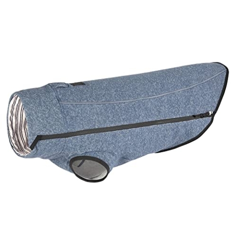 RUFFWEAR Hemp Hound Pullover für Hunde, Premium Hundepullover aus Bio-Baumwoll-Mischgewebe, leichtes & warmes Hunde-Sweatshirt, alle Rassen, Slate Blue, M