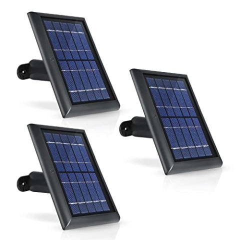 Wasserstein Solarpanel mit 13,1 ft/4 m Kabel mit 2W 5V Aufladung kompatibel NUR mit Arlo Pro3/Pro 4, Arlo Ultra/Ultra 2 (schwarz, 3er Pack) (Nicht kompatibel mit Pro 2, Pro, HD, Essnetial Spotlight)