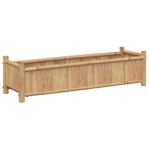 vidaXL Pflanzkübel, Hochbeet für Garten Balkon Terrasse, Pflanzkasten Blumenkasten Erhöhtes Design, Blumenkübel Pflanzbeet Gemüsebeet, Bambus