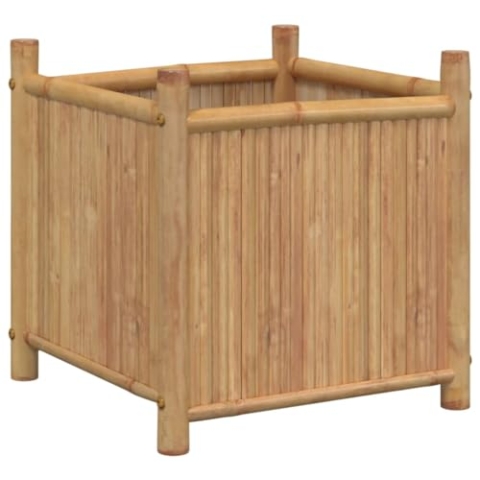 vidaXL Pflanzkübel, Hochbeet für Garten Balkon Terrasse, Pflanzkasten Blumenkasten Erhöhtes Design, Blumenkübel Pflanzbeet Gemüsebeet, Bambus