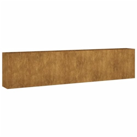 vidaXL Hochbeet, Pflanzkübel Gartenbeet für Garten Balkon Terrasse, Pflanzkasten Blumenkasten zum Selber Bauen, Pflanzbeet Gemüsebeet aus Metall, Cortenstahl