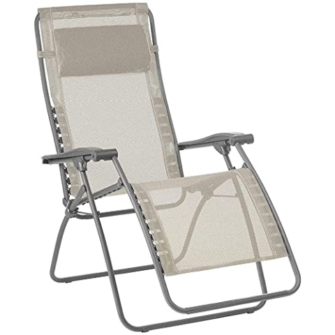 Lafuma Relax-Liegestuhl, Klappbar und verstellbar, RSXA Clip, Batyline, Farbe: Seigle, LFM2035-8548