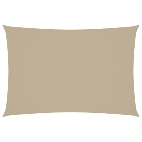 vidaXL Sonnensegel Wasserfest Sonnenschutz Windschutz Sonnendach UV Schutz Garten Terrasse Balkon Oxford-Gewebe Rechteckig 2,5x4,5m Beige
